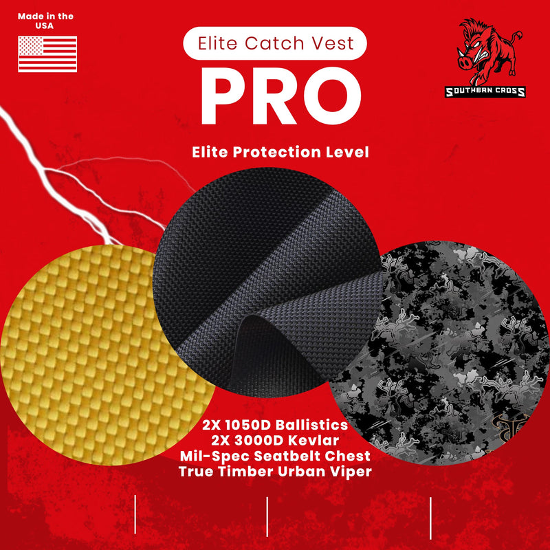 Load image into Gallery viewer, Elite Catch Vest PRO - Attached Collar Extreme Protection - Southern Cross Cut Gear