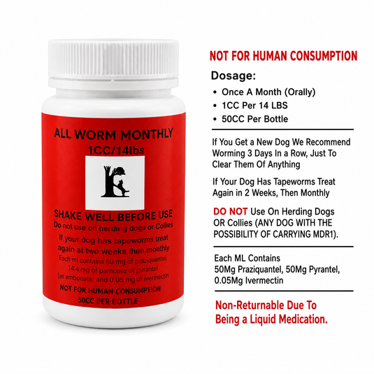All Worm Monthly Dog Wormer – 50cc