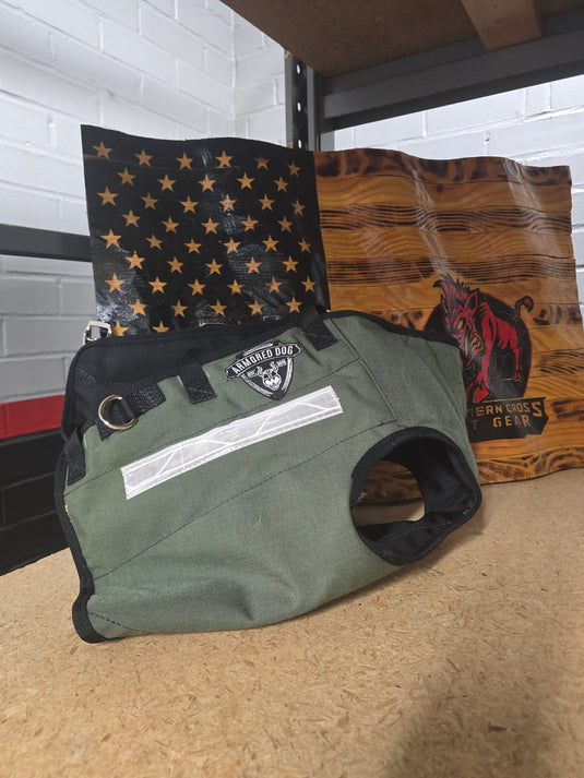 Discount Custom Tracking Dog Vest + Flotation LARGE- Box 287 - Southern Cross Cut Gear