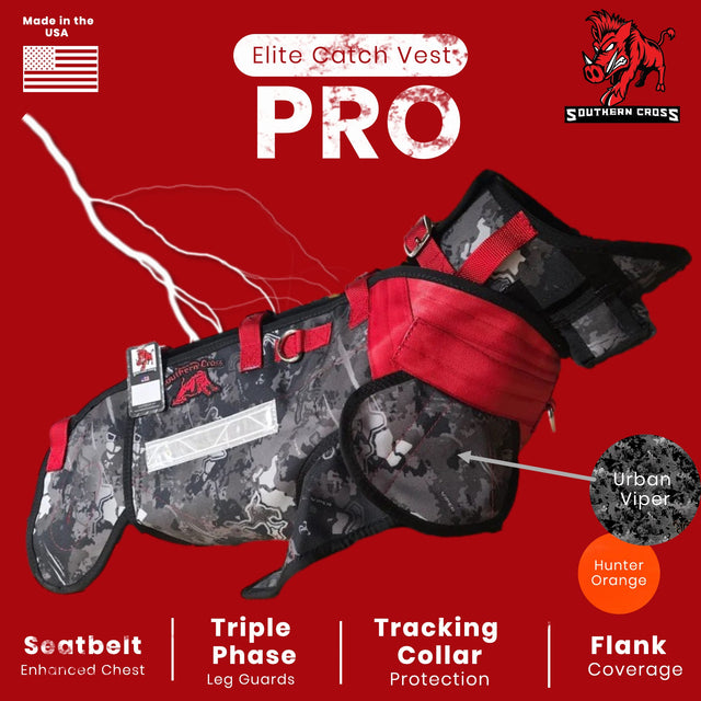 Elite Catch Vest PRO - Attached Collar Extreme Protection - Southern Cross Cut Gear