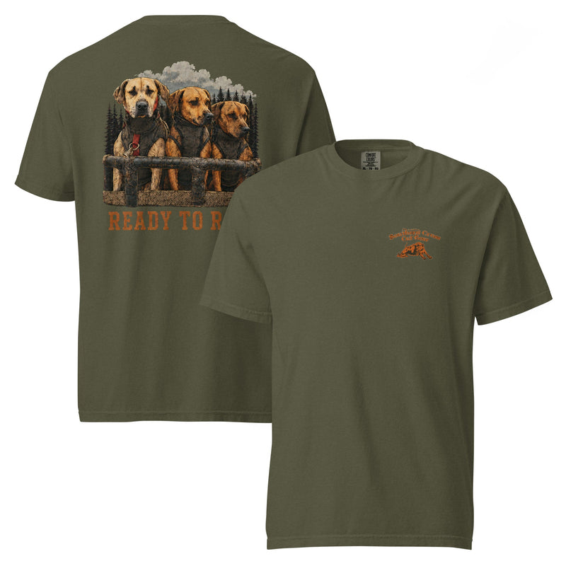 Load image into Gallery viewer, Ready to Roll Heavyweight Hog Dog T-Shirt- Made to Order | Allow 5–10 Business Days - Southern Cross Cut Gear
