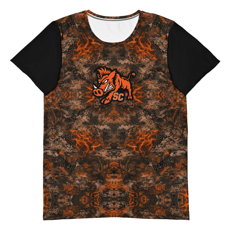 Load image into Gallery viewer, SC Inferno Camo Men’s Athletic Shirt - Southern Cross Cut Gear
