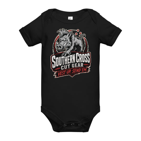 Send EM 2.0 Baby short sleeve one piece. – Made to Order | Allow 5–10 Business Days - Southern Cross Cut Gear