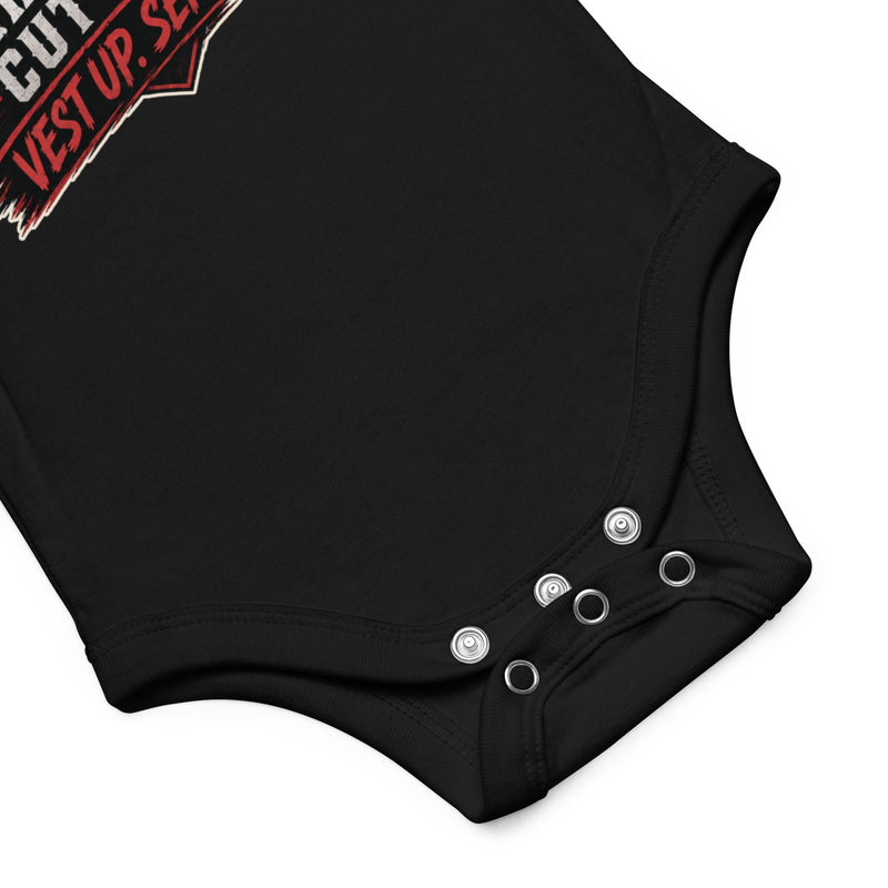 Load image into Gallery viewer, Send EM 2.0 Baby short sleeve one piece. – Made to Order | Allow 5–10 Business Days - Southern Cross Cut Gear
