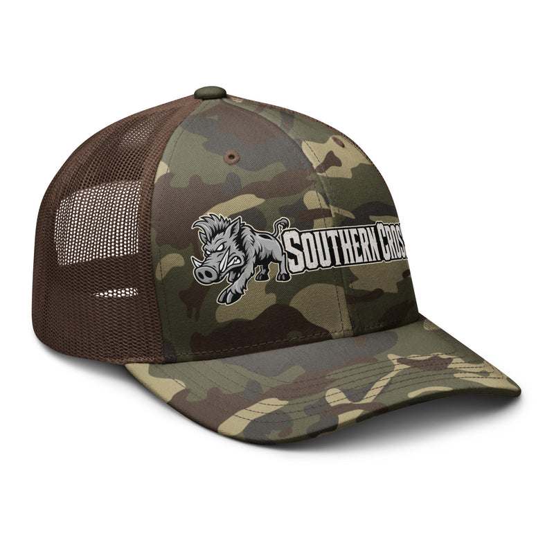 Load image into Gallery viewer, Send Em 2.0 Camo Trucker Hat- Made to order | 5-10 days for delviery - Southern Cross Cut Gear
