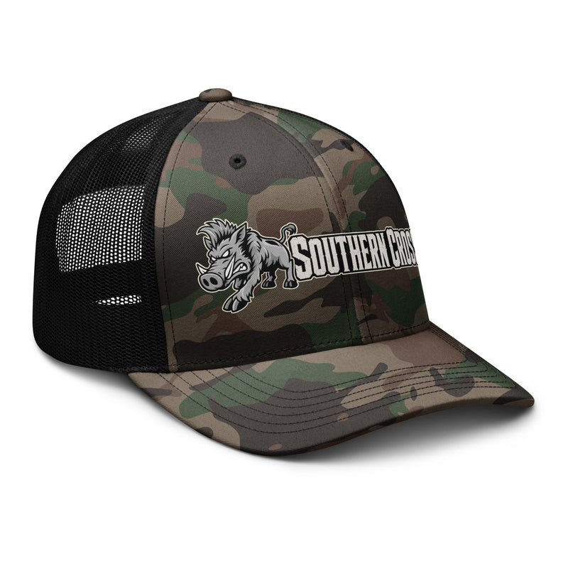 Load image into Gallery viewer, Send Em 2.0 Camo Trucker Hat- Made to order | 5-10 days for delviery - Southern Cross Cut Gear

