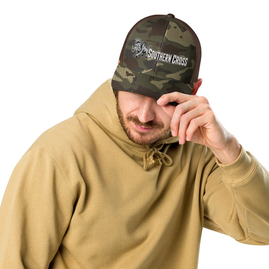 Send Em 2.0 Camo Trucker Hat- Made to order | 5-10 days for delviery - Southern Cross Cut Gear