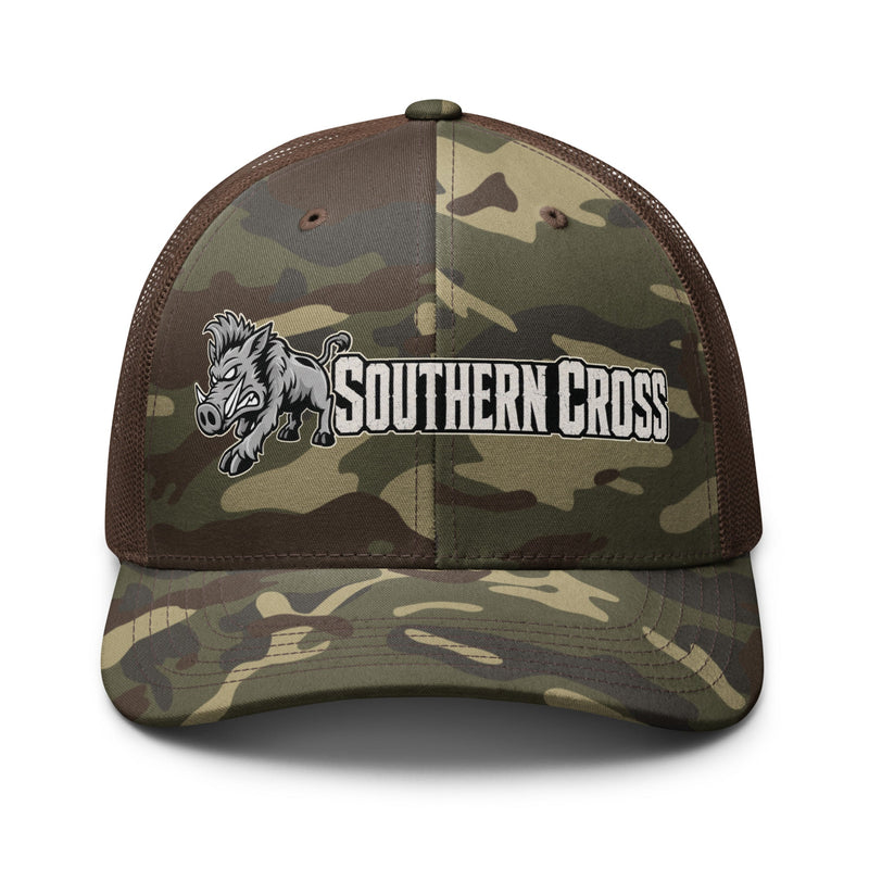 Load image into Gallery viewer, Send Em 2.0 Camo Trucker Hat- Made to order | 5-10 days for delviery - Southern Cross Cut Gear
