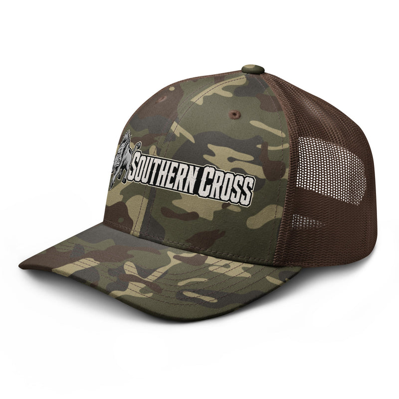 Load image into Gallery viewer, Send Em 2.0 Camo Trucker Hat- Made to order | 5-10 days for delviery - Southern Cross Cut Gear
