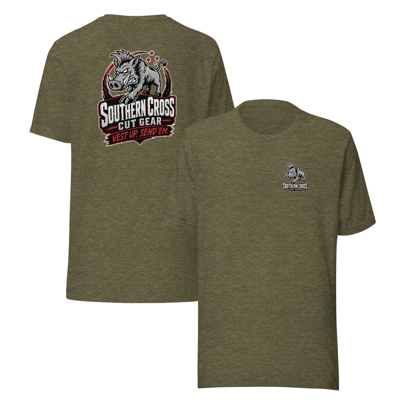 Load image into Gallery viewer, Send ’Em 2.0 T-Shirt – Made to Order | Allow 5–10 Business Days - Southern Cross Cut Gear
