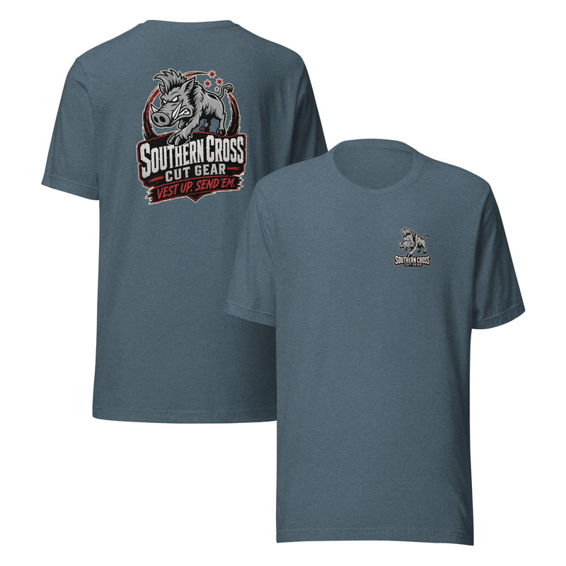 Load image into Gallery viewer, Send ’Em 2.0 T-Shirt – Made to Order | Allow 5–10 Business Days - Southern Cross Cut Gear
