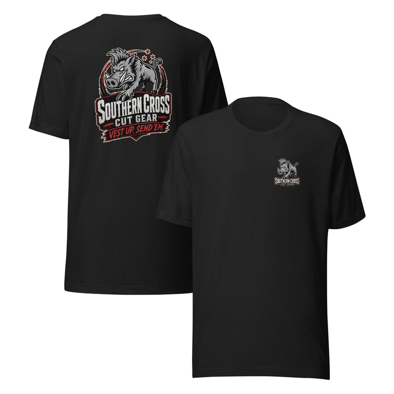 Load image into Gallery viewer, Send ’Em 2.0 T-Shirt – Made to Order | Allow 5–10 Business Days - Southern Cross Cut Gear

