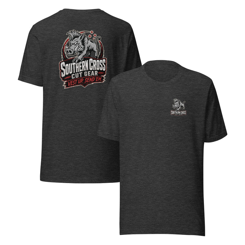 Load image into Gallery viewer, Send ’Em 2.0 T-Shirt – Made to Order | Allow 5–10 Business Days - Southern Cross Cut Gear
