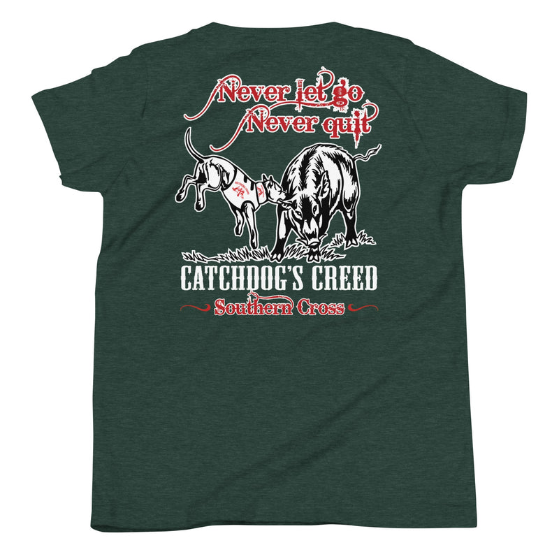 Load image into Gallery viewer, Youth Catch Dog's Creed Short Sleeve T-Shirt - Southern Cross Cut Gear
