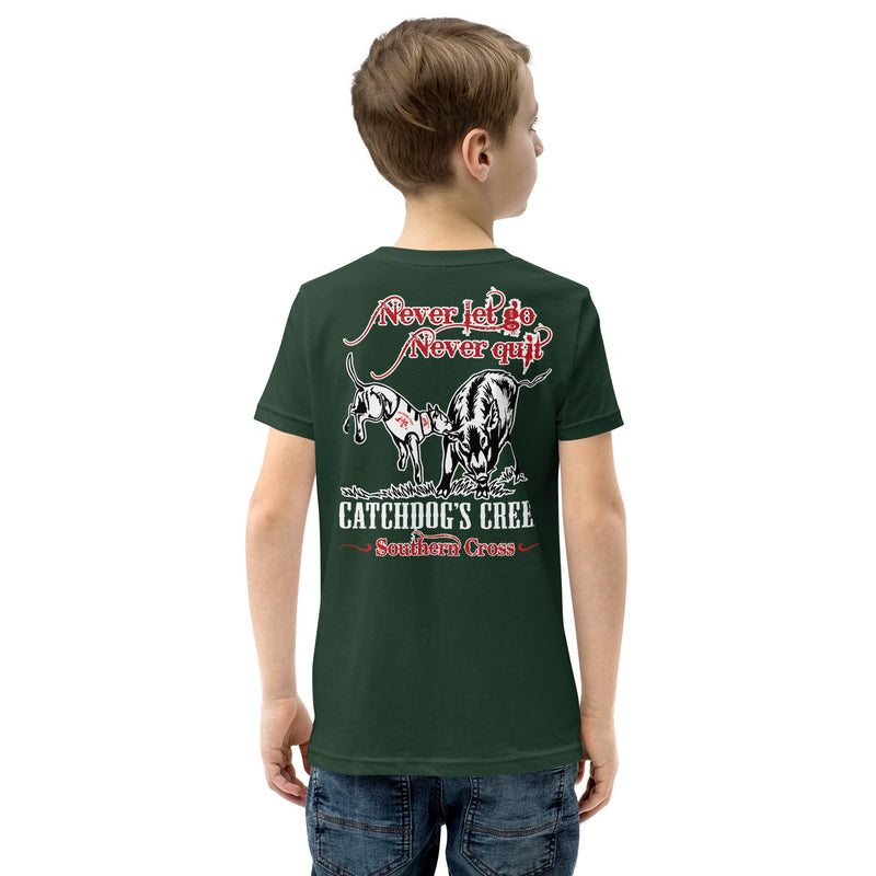 Load image into Gallery viewer, Youth Catch Dog's Creed Short Sleeve T-Shirt - Southern Cross Cut Gear
