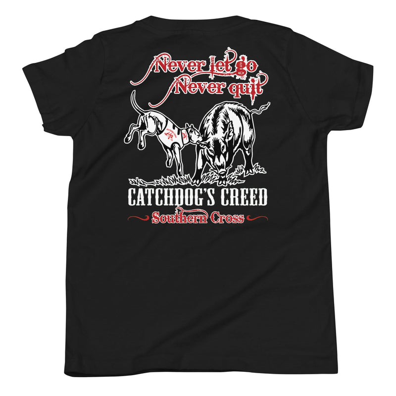 Load image into Gallery viewer, Youth Catch Dog's Creed Short Sleeve T-Shirt - Southern Cross Cut Gear
