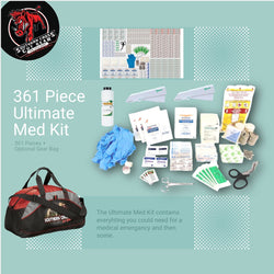 361 Piece Ultimate Med Kit (Optional Gear Bag) - Southern Cross Cut Gear