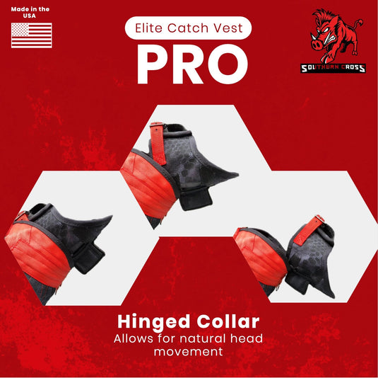 Elite Catch Vest PRO- Attached Collar Extreme Protection - Southern Cross Cut Gear