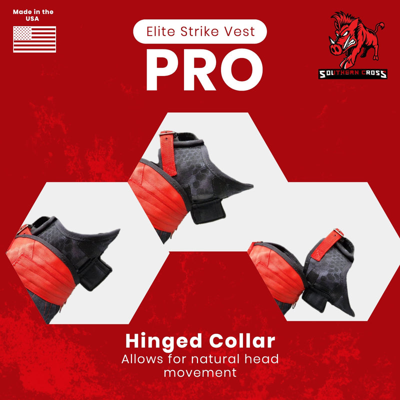 Load image into Gallery viewer, Elite Strike Vest PRO- Attached Collar Lightweight Extreme Protection - Southern Cross Cut Gear
