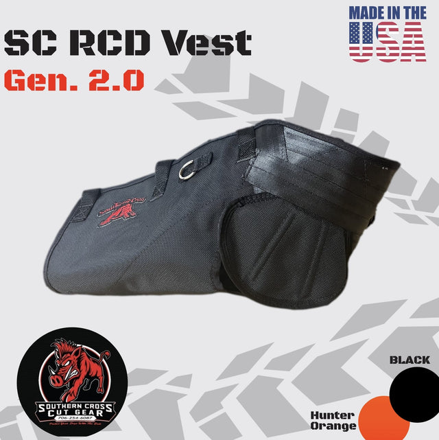 SC RCD Vest (Running Catch Dog) Gen. 2.0- Collar Separate added Leg Guards - Southern Cross Cut Gear