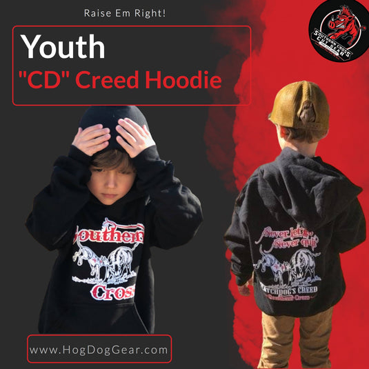 Youth "Catch Dog's Creed" Hoodie - Southern Cross Cut Gear